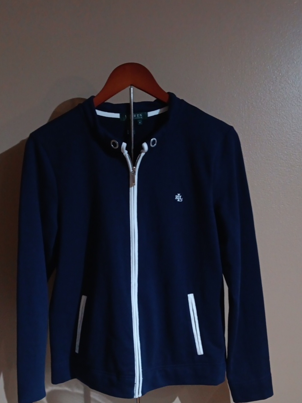 Lauren Ralph Lauren Navy Top with White Trim